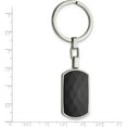 thumbnail image 3 of Stainless Steel Polished Solid Black Carbon Fiber Inlay Key Ring (64.72 X 30.15) Made In China srk160, 3 of 5