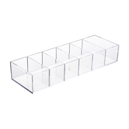 Caja de almacenamiento de cosméticos de escritorio, transparente, separable, para el hogar, estante de almacenamiento dividido para dormitorio de estudiantes, productos para el cuidado de la piel,