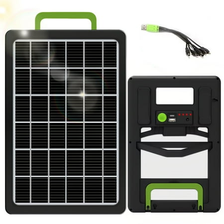 DFITO Portable 15W Monocrystalline Solar Panel GD-100S, 3A Fast Charging, Waterproof, Built-In LED Light
