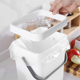 thumbnail image 4 of 2 botes de basura para abono de cocina de 1,3 galones con tapa, bote de basura para desechos de alimentos, bote de basura para baño pequeño y liviano, color blanco, 4 of 6