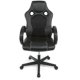 thumbnail image 2 of Silla para Juegos, Silla de Oficina Alta, Cuero de PU, Base Giratoria de Altura Ajustable con Curva de Soporte Lumbar Natural, Negro esquí esquí Gafas de esquí, 2 of 5