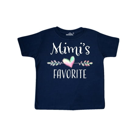 

Inktastic Mimi s Favorite- Heart Grandchild Gift Toddler Boy or Toddler Girl T-Shirt