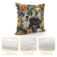 thumbnail image 4 of MDO  Dogs and Cats on Yellow Background One Throw Pillow with Cover for Couch Bed Sofa, 18 x 18 Decorative Pillows w/Case, 4 of 5