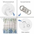 thumbnail image 5 of Eucalyptus Flowers Waterproof Fabric Shower Curtain,Blue Floral Green Vintage Wood Grain Waterproof Fabric Shower Curtain for Bathroom Curtains Bathtubs Shower Curtains with 12 Hooks Extra Long 72x84, 5 of 8