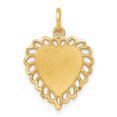 thumbnail image 4 of 10k Yellow Gold Heart Charm Pendant, 4 of 7