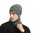 thumbnail image 2 of LSLJS Two Pieces Of Mixed Color Knitted Woolen Thick Hat and Scarf For and Winter Warm Suit Gifts for Men, 2 of 5