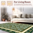 thumbnail image 2 of ODIKA 6'x9' Machine Washable Non-Slip Area Rug, Modern Interlocking Trellis with Lattice Accents and Bold Borders High Traffic Rug, Green, 255889, 2 of 7