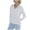 White, variant on Women's Cardigans Ladies' Pure Color Sun Protective Fishing Hoodie Jacket | Breathable Ice Silk Feel Zip Up Hood For Running Cycling Hiking & Outdoor Adventures Black XXL