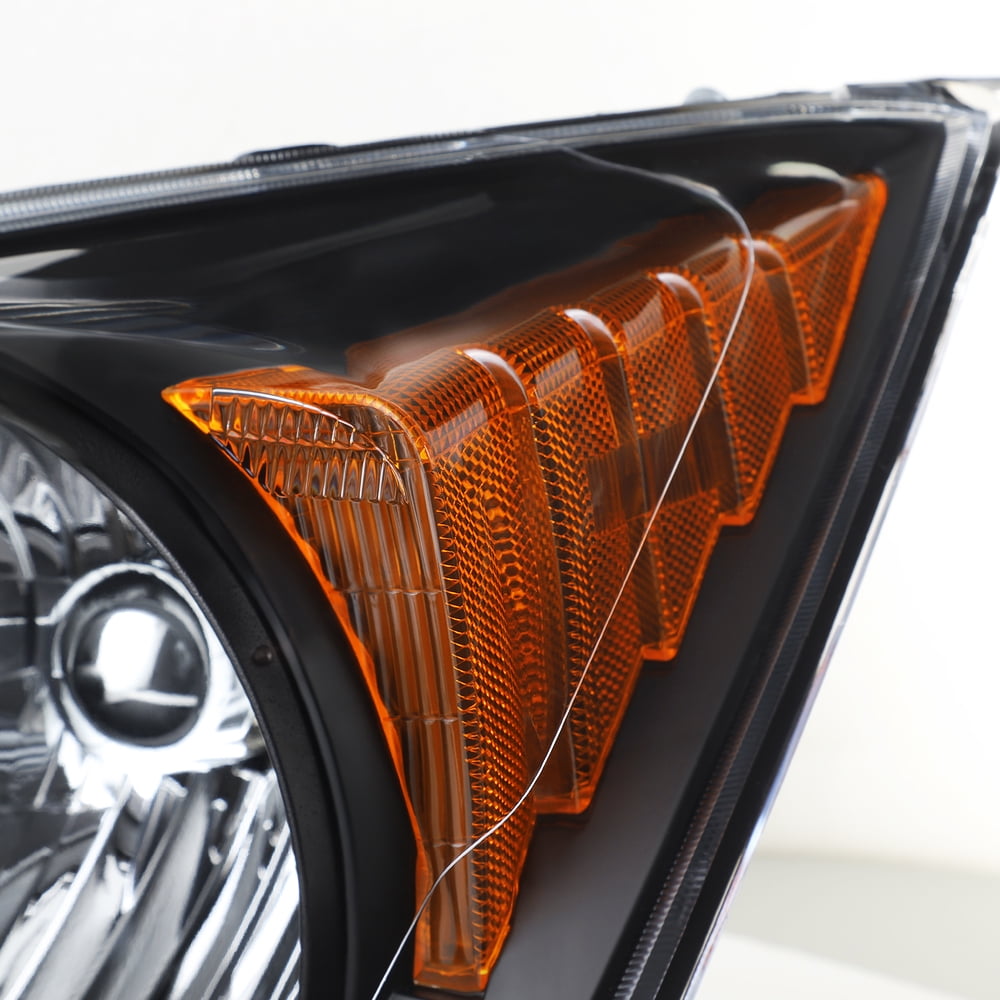 AKKON - For [Black] 2007 2008 2009 2010 2011 Honda CRV CR-V Driver and Passenger Side Headlights Pair