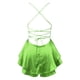 thumbnail image 5 of Vestido sexy sin espalda de satén para mujer: mono con cuello vuelto, lazo y tirantes finos, conjunto para discoteca, fiesta o playa, tallas S/M/L, 5 of 7