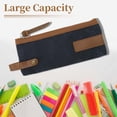 thumbnail image 3 of Unique Bargains Canvas Aesthetic Pen Bag Organizer Blue, 3 of 6