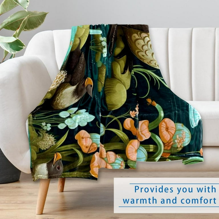 Platypus Cozy and Stylish Microfiber Printed Throw Blanket Soft