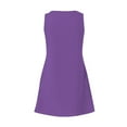 thumbnail image 5 of Mohiass V Neck Sleeveless Tank Summer Dresses for Women Solid Color Beach 2024 Casual Boho Dress Purple 3XL, 5 of 7