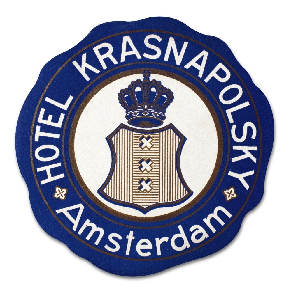 Luggage Label. /Nluggage Label From The Hotel Krasnapolsky In Amsterdam, Netherlands, Early 20Th Century. Poster Print by Granger Collection - ...