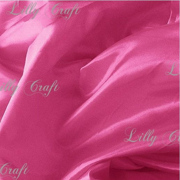 Fuchsia Charmeuse Satin Fabric 58”/60” Inches Wide - Sold By The Yard
