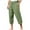 Green, variant on lmcalzta Mens Capri Pants Cotton Linen Drawstring Elastic Waist Summer Beach Athletic Pants Comfy Lounge Trousers(S-3XL)