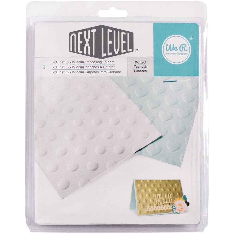 Next Level Embossing Folders, 6" x 6", 2pk