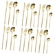 thumbnail image 3 of Juego de cubiertos para fiestas: cuchillo, tenedor y cuchara para carne, ideal para hoteles, apartamentos y hogares. Dorado 24 piezas, 3 of 9