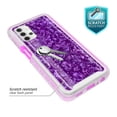thumbnail image 2 of Samsung Galaxy A72 5G Case, Rosebono Graphic Design Shockproof Impact Resistant Protective Full-Body Rugged Clear Hybrid Bumper Case for Samsung Galaxy A72 5G (Purple Shell), 2 of 4