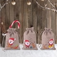 thumbnail image 3 of Moyic 10 Uds. Bolsa de regalo de lino de Navidad, joyería de Papá Noel, bolsa de regalo de almacenamiento de dulces de Chocolate para niños, Kits de decoración para fiestas Numero 5 Moyic HA042679-05, 3 of 6