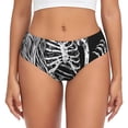 thumbnail image 1 of Fotbe Gothic Skull Floral Art Calzones Estampados para Mujer – Ropa Interior de Algodón, Cómoda, Suave y Elástica-Large, 1 of 6