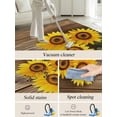 thumbnail image 5 of Retro Area Rug for Bedroom 2.7x5 Ft Sunflowers Rustic Wood Grain Texture Pastoral Style Super Soft fuzzy Throw Rug Non-Slip Fluffy Plush Indoor Floor Carpet for Living Room Nursery Home Decor, 5 of 8