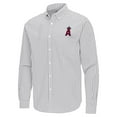 thumbnail image 2 of Men's Antigua Gray Los Angeles Angels Ellis Woven Tri-Blend Button-Down Shirt, 2 of 3