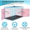 thumbnail image 5 of AOJDVE 36 Inch Dog Crates for Small Medium Dogs Folding Metal Wire Crates Dog Kennels Outdoor and Indoor Pet Dog Cage Crate with Double-Door,Divider Panel, Removable Tray and Handle,Blue, 5 of 14