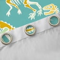 thumbnail image 4 of Manfei Dinosaur Skeleton Child Black Out Curtains, Turquoise Cartoon Skull Curtains Pack of 2 (42x63 Each), Kawaii Animal Bedroom Curtains, Window Curtains Bedroom Decor, 4 of 6