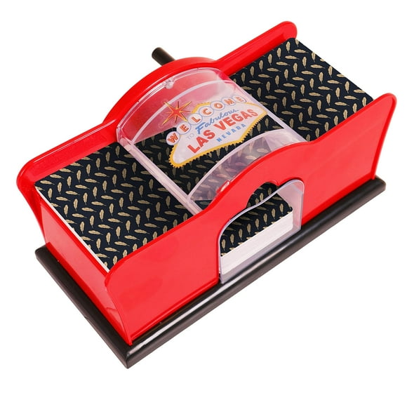 Quiet, easy to use manual card mixer, hand crank poker shuffler