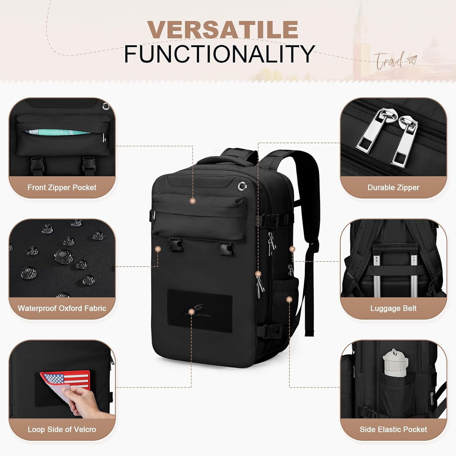 Maelstrom Travel Backpack for Women Men,25L /35L Laptop Backpack