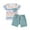 Blue, variant on Musuos Toddler Boy Summer Clothes 6 12 18 24M 3T Dinosaur Print Short Sleeve Pocket T-Shirt with Solid Color Shorts 2Pcs Outfit