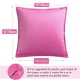 thumbnail image 6 of PiccoCasa 16"x16" Decorative Velvet Throw Pillow Covers Soft Square Cushion Cover 1Pcs Hot Pink, 6 of 7