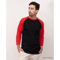 thumbnail image 3 of Men's Casual Classic Raglan Basic Soft Cotton 3/4 Long Sleeve Sports Baseball Jerseys T Shirts, 3 of 7