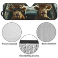 thumbnail image 5 of HUIACONG Highland Cow Windshield Sun Shade Compatible with Wrangler JK JKU TJ, Foldable Windshield Sunshade Sun Visor Blocks UV Rays, 5 of 6