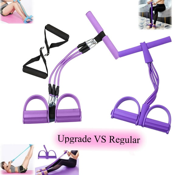 Fitness Resistance Bands-Sit Up Exercise Equipment,4 Tube Pedal Ankle Puller 2025 Upgrade Stretch Bands for Exercise Training Auxiliary Device Workout Equipment for Women Men