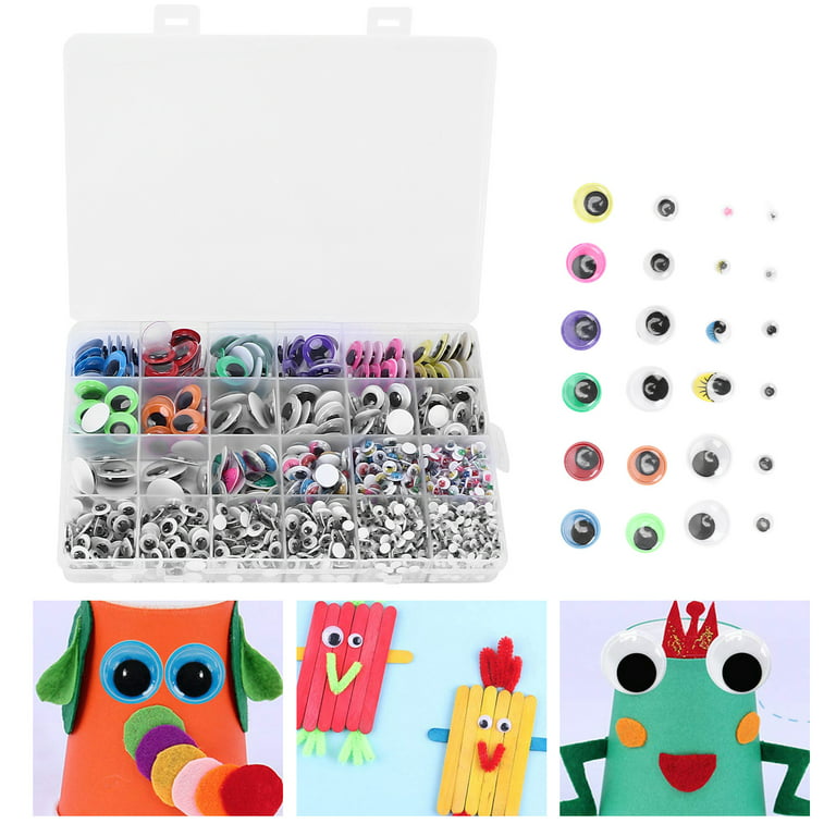 Brrnoo 1700pcs Googly Eyes Colorful Different Sizes Self Adhesive Craft  Eyes With Storage Box For DIY Craft Kids Toy Doll,Eye Stickers For Crafts,Sticker  Eyes 