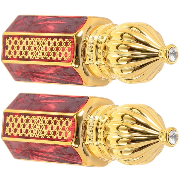 WEUVEB Perfume Bottle Dispenser Glass Red 2Pack 2.6x0.8in Prevent Leaking