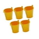 thumbnail image 5 of 5 cubos de metal galvanizado, cubos de hielo, recipientes para manualidades con asa, decoración del hogar, jarrones metálicos decorativos resistentes Amarillo, 5 of 8