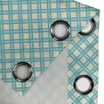 thumbnail image 5 of Ambesonne Geometric Grommet Curtain, Aqua Checked Tile, 50" x 63", Turquoise Ivory, 5 of 6