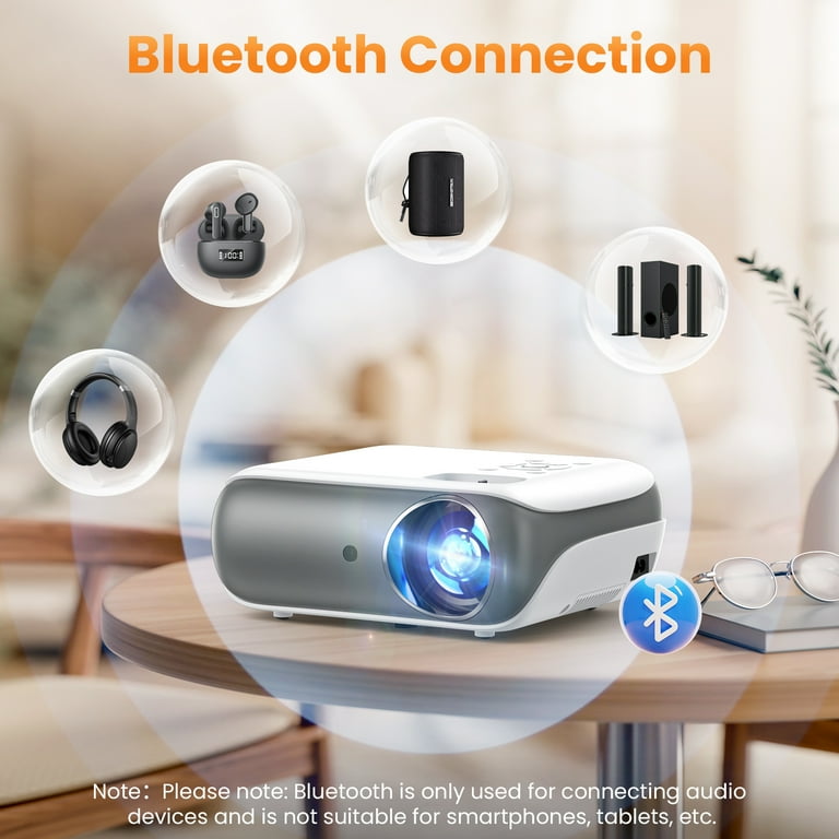 Groview 5G Projector, Native 1080P Projector with WiFi and Bluetooth, 350 ANSI Lumen Support 4K, Compatible with Phone/TV Stick/HDMI, 100 Groview 5G Projector, Native 1080P Projector with WiFi and Bluetooth, 350 ANSI Lumen Support 4K, Compatible with Phone/TV Stick/HDMI, 100