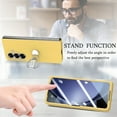 thumbnail image 6 of Allytechgroup for Samsung Galaxy Z Fold 7 Case with Ring Holder Stand & Screen Protector, Morandi Colored Case Shockproof Bumper Slim Cover for Samsung Galaxy Z Fold 7 Women Men, Yellow, 6 of 10