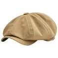 thumbnail image 2 of NUZYZ Beret Hat Short Brim British Style Retro Round Top Fine Texture Sun Protection Breathable Classic Western Newsboy Hat Fashion Accessories, 2 of 8