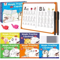 Timetome Magic Grooved Writing Practice for Kids Ages 3-8, 6 Reusable ...