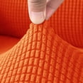 thumbnail image 2 of Nvzi 4 fundas elásticas para reposabrazos a cuadros, de color liso, antideslizantes, para sillas, sofás, sillones, fundas para sofás reclinables con pasadores giratorios, color naranja, 2 of 4