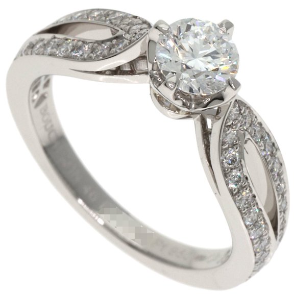 Pre-Owned Boucheron Solitaire Diamond Ring #46, Platinum PT950, Women's