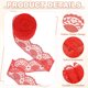 thumbnail image 3 of Cinta de Encaje Uxcell de 1-1/2 Pulgadas y 10 Yardas, Cinta Floral Roja para Coser, Decoración de Bodas, Lazos para el Cabello, 3 of 7