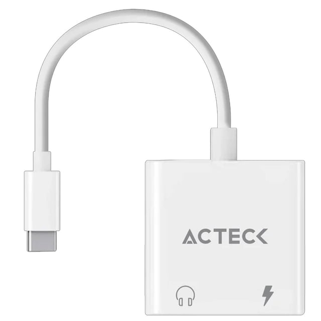 Adaptador ACTECK SHIFT PLUS AA415 USB-C 3.1 a 2x USB-C Blanco AC-939768