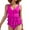 Hot Pink, variant on 2025 Tankini Swimsuits for Women Two Piece V Neck Tank Tops with Panties Swimwear Set Tiered Ruffle Bathing Suits