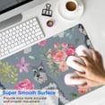 thumbnail image 4 of Long Mouse Pads for Desk,Schnauzer and Pioneer Flower Desk Mats on Top Of Desks, Desk Mouse Pad Extra Large with 3mm Non-Slip Base and Stitched Edge for Gaming,Office,Work,Home 31.5"x11.8", 4 of 6